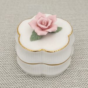 Vintage Heritage House always rose fine porcelain music box trinket dish